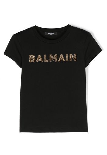 Balmain Kids logo-embellished cotton T-shirt - Nero