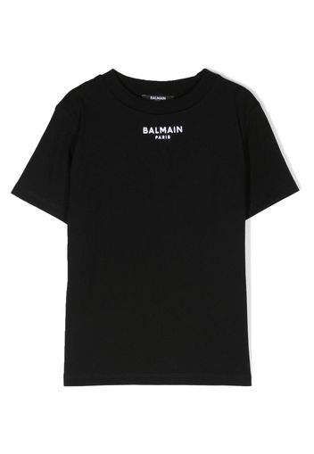 Balmain Kids logo-embroidered cotton T-shirt - Nero