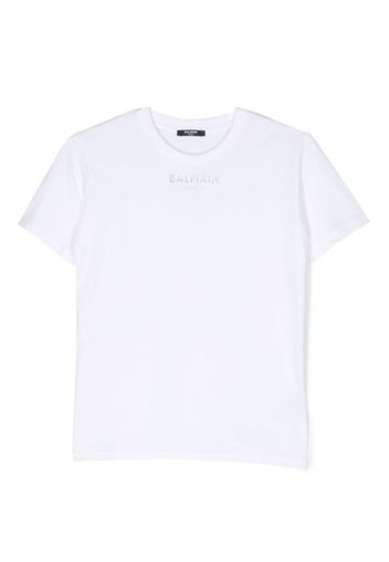 Balmain Kids logo-print cotton T-shirt - Bianco