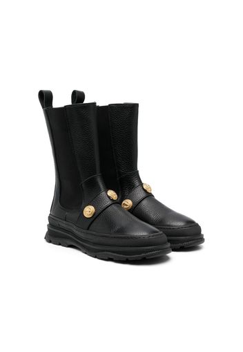 Balmain Kids studded leather boots - Nero