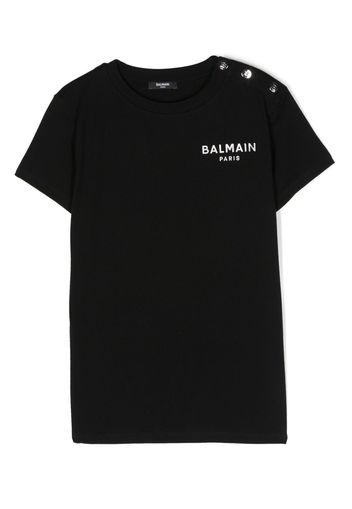 Balmain Kids logo-print cotton T-shirt - Nero