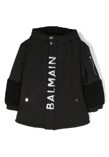 Balmain Kids logo-print padded jacket - Nero