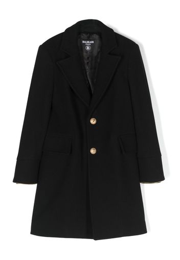 Balmain Kids Cappotto monopetto - Nero