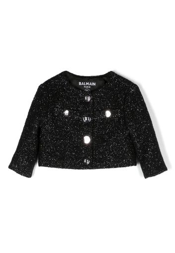 Balmain Kids Giacca con bottoni goffrati - Nero