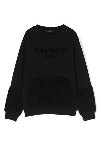 Balmain Kids Felpa con stampa - Nero