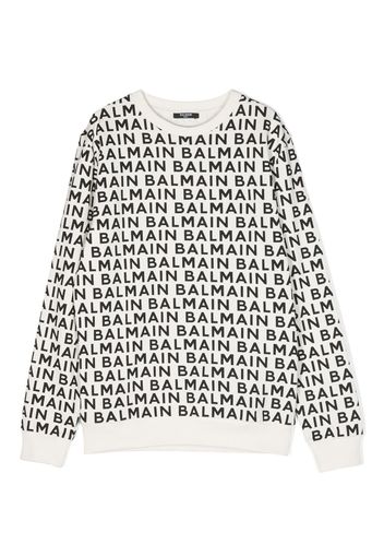 Balmain Kids Felpa con stampa - Bianco