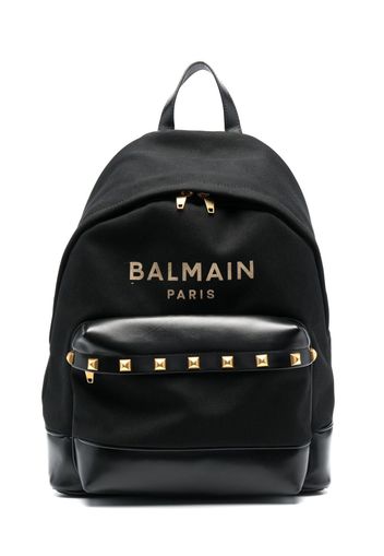 Balmain Kids logo-print cotton backpack - Nero