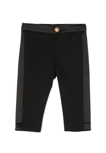 Balmain Kids elasticated-waist tapered-leg trousers - Nero