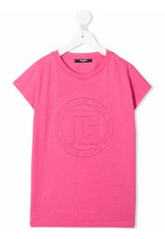 Balmain Kids debossed-logo T-shirt - Rosa