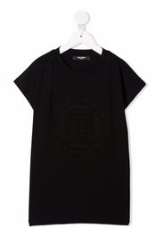 Balmain Kids debossed-logo T-shirt - Nero