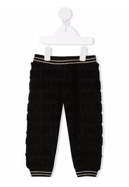 Balmain Kids stripe-trim cotton track pants - Nero