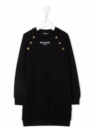 Balmain Kids long-sleeve knitted dress - Nero