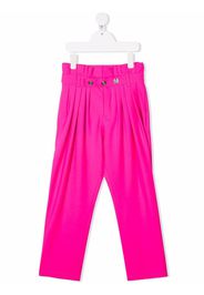 Balmain Kids pleat-detail belted trousers - Rosa