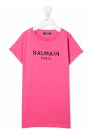 Balmain Kids logo print cotton T-shirt - Rosa