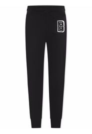 Balmain Kids TEEN logo-letter tapered joggers - Nero