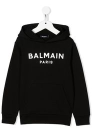 Balmain Kids Felpa con maniche a spalla bassa - Nero