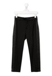 Balmain Kids logo-tape leggings - Nero