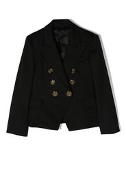 Balmain Kids virgin wool double-breasted blazer - Nero