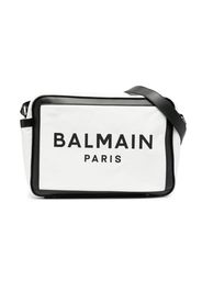 Balmain Kids logo-print two tone bag - Bianco