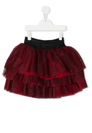 Balmain Kids glittered tutu skirt - Rosso