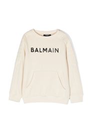 Balmain Kids logo-print sweatshirt - Toni neutri