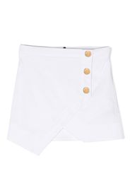 Balmain Kids buttoned wrap-skirt - Bianco