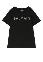 Balmain Kids logo-print short-sleeve T-shirt - Nero