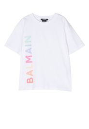 Balmain Kids logo-print short-sleeve T-shirt - Bianco