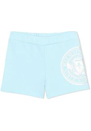 Balmain Kids Shorts sportivi con stampa - Blu