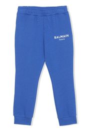 Balmain Kids Pantaloni sportivi con stampa - Blu