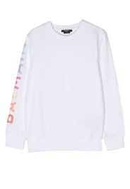 Balmain Kids logo-print crew-neck sweatshirt - Bianco