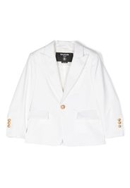 Balmain Kids single-breasted virgin-wool blazer - Bianco