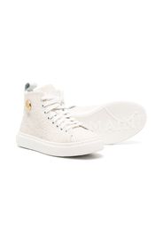 Balmain Kids logo-plaque high-top trainers - Bianco