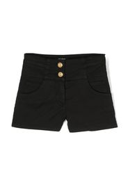 Balmain Kids golden button shorts - Nero