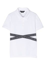 Balmain Kids logo-print polo shirt - Bianco