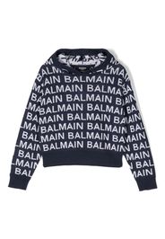 Balmain Kids logo print sweater - Blu