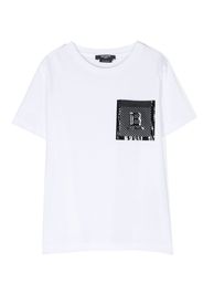 Balmain Kids logo-print T-shirt - Bianco