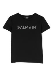 Balmain Kids Stud-embellished logo cotton T-shirt - Nero