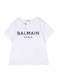 Balmain Kids logo-print cotton T-shirt - Bianco