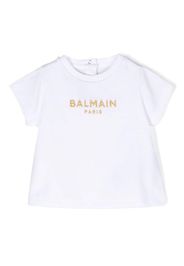 Balmain Kids logo-embroidered cotton T-shirt - Bianco