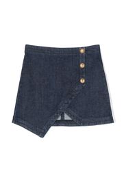 Balmain Kids buttoned denim skirt - Blu