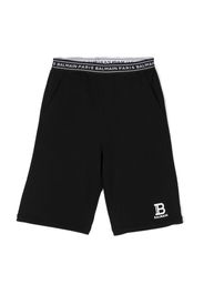 Balmain Kids Shorts con banda logo - Nero