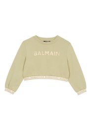 Balmain Kids Felpa con stampa - Verde