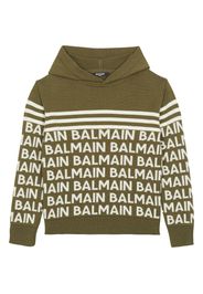 Balmain Kids Felpa con cappuccio - Verde