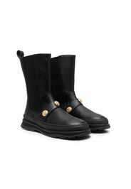 Balmain Kids studded leather boots - Nero