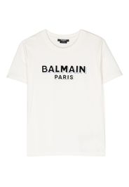 Balmain Kids logo-print cotton T-shirt - Bianco