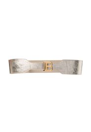 Balmain Kids metallic leather belt - Oro