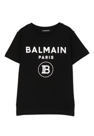 Balmain Kids logo-print cotton T-shirt - Nero