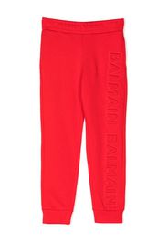 Balmain Kids raised-logo cotton track pants - Rosso