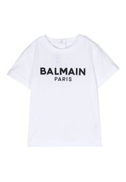 Balmain Kids logo-embroidered cotton T-shirt - Bianco